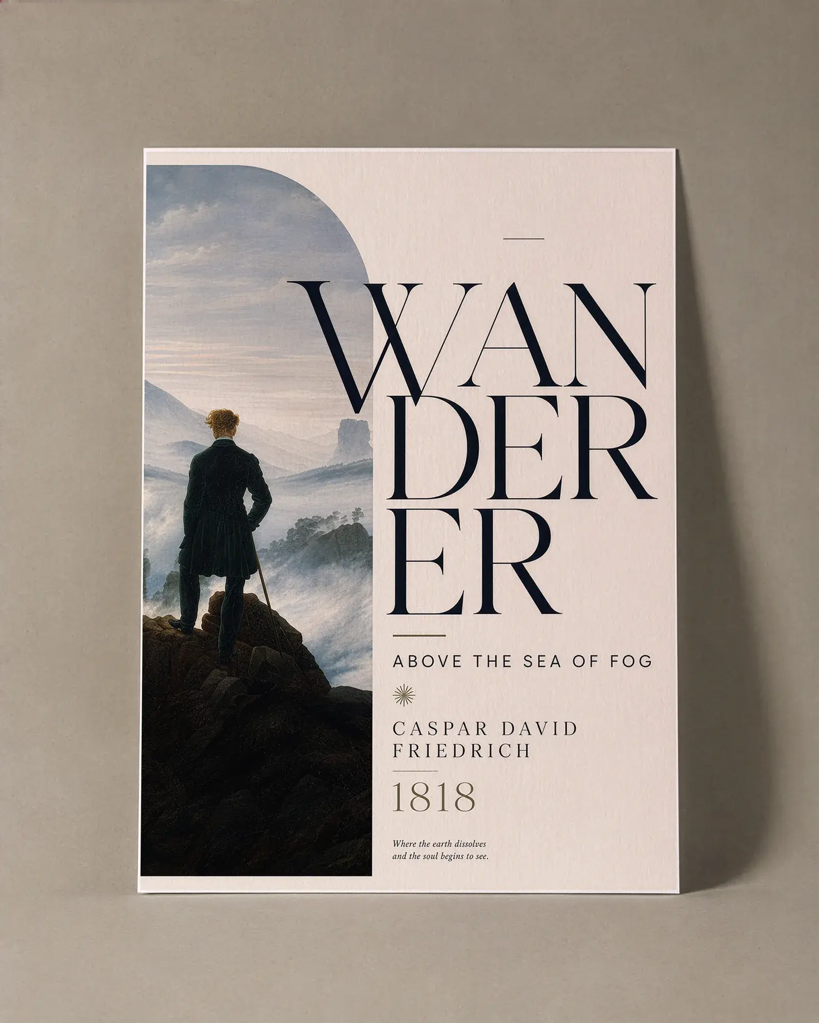 Wanderer above the Sea of Fog — Caspar David Friedrich - View 1